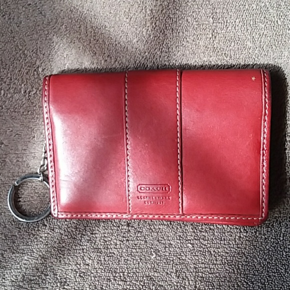 Coach Handbags - COACH RED 4 5" X 3 5" WALLET
